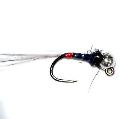 ESS97 SILVER BEADED RED HOT SPOT JIG NYMPH