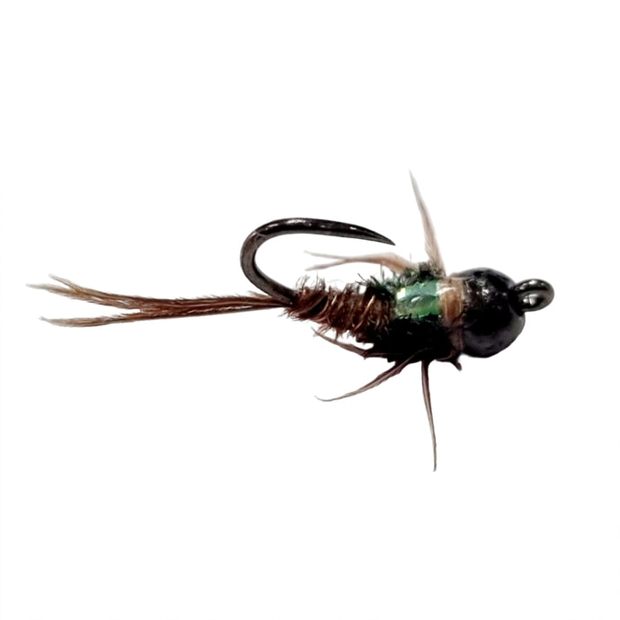 JF2 BLACK TB. FLASHBACK PHEASANT TAIL BARBLESS JIG NYMPH Australia NZ