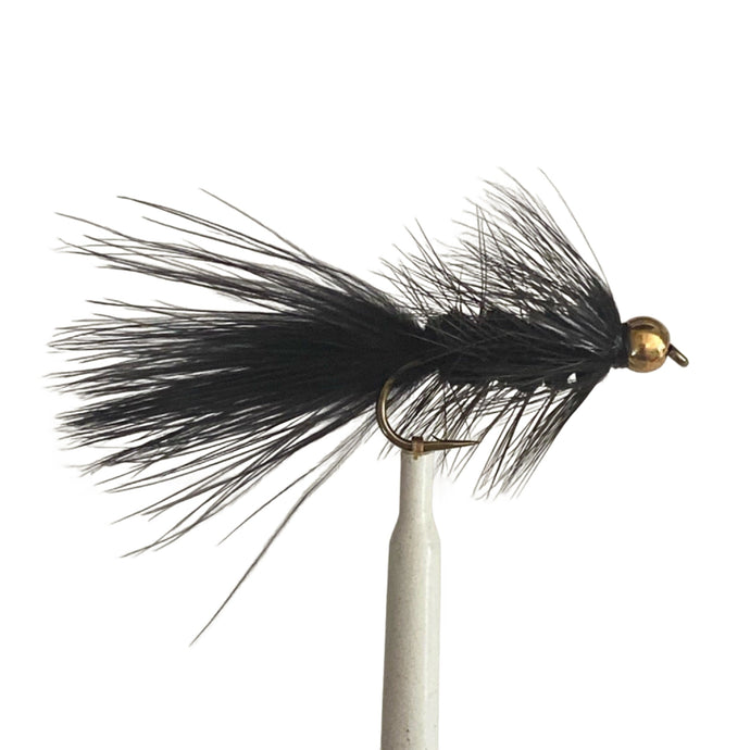 Fly Fishing Dry FLy Best Pattern Australia New Zealand Tasmania Wooly Bugger Black Bead Head