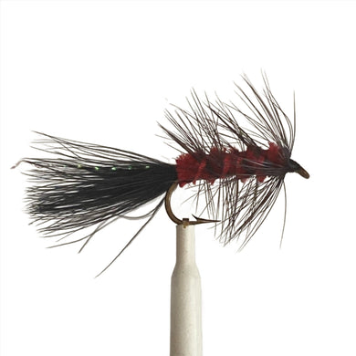 Fly Fishing Dry FLy Best Pattern Australia New Zealand Tasmania Wooly Bugger Red and Black Unweighted