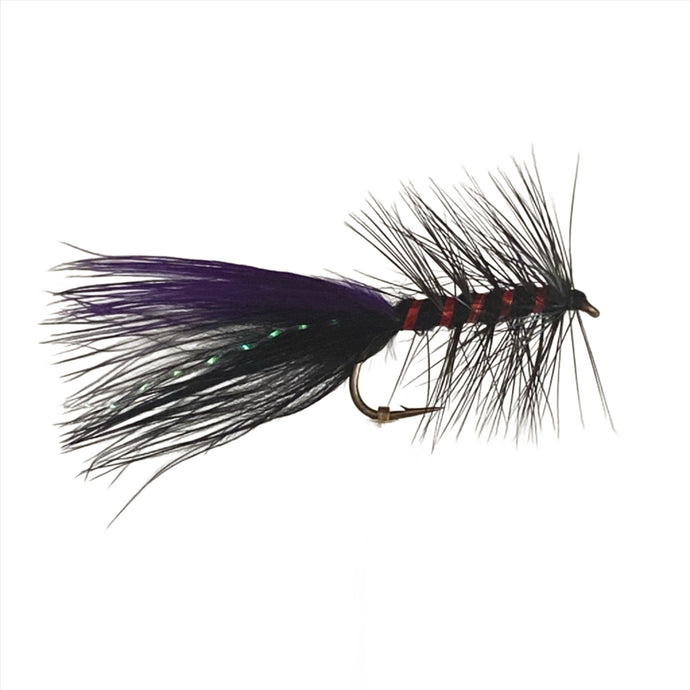 Fly Fishing Dry FLy Best Pattern Australia New Zealand Tasmania Wooly Bugger Purple